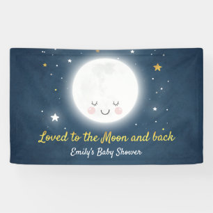 Aimé à la lune et à la bannière arrière de partie