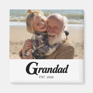 Aimé Papy Établit Photo Grand-Père Jour Magnet