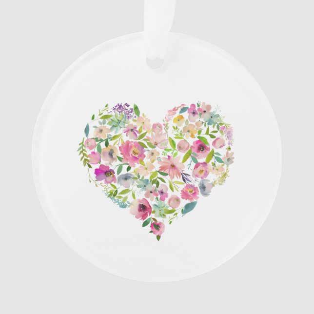 AIME-TOI MOM Aquarelle rose Fleur Coeur doux (devant)