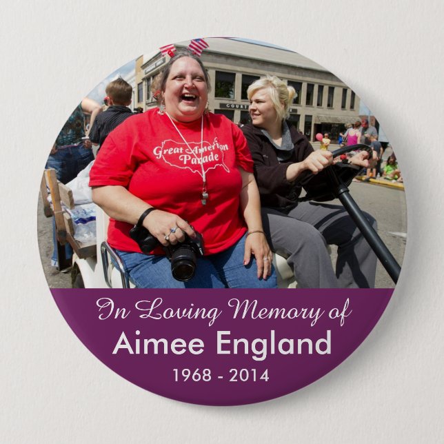 Aimee England Memorial Button (Front)