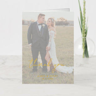 Aimee Rustic Script Modern Wedding Foil Greeting Card