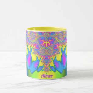 AIMEE ~ Zany 3D Fractal ~ Pretty Mulitcoloured Mug