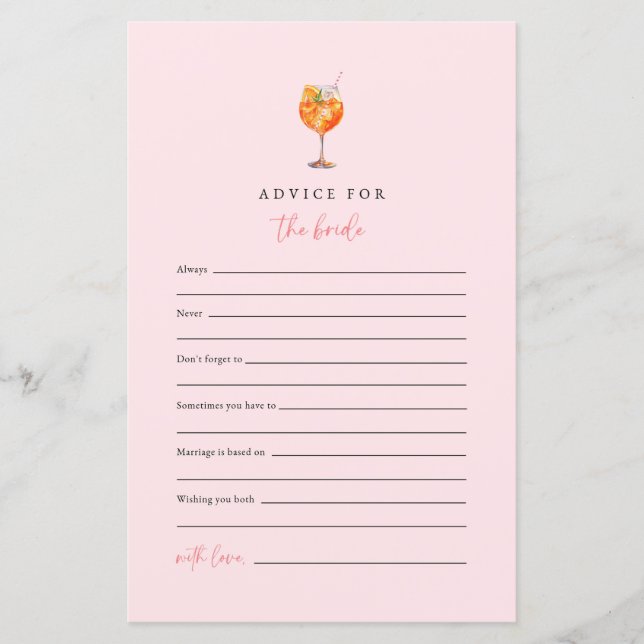 Aimer à First Spritz Conseils pour la carte de mar (Devant)