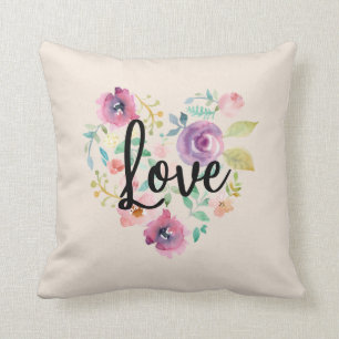Aimer Flore Coeur Jeter Oreiller