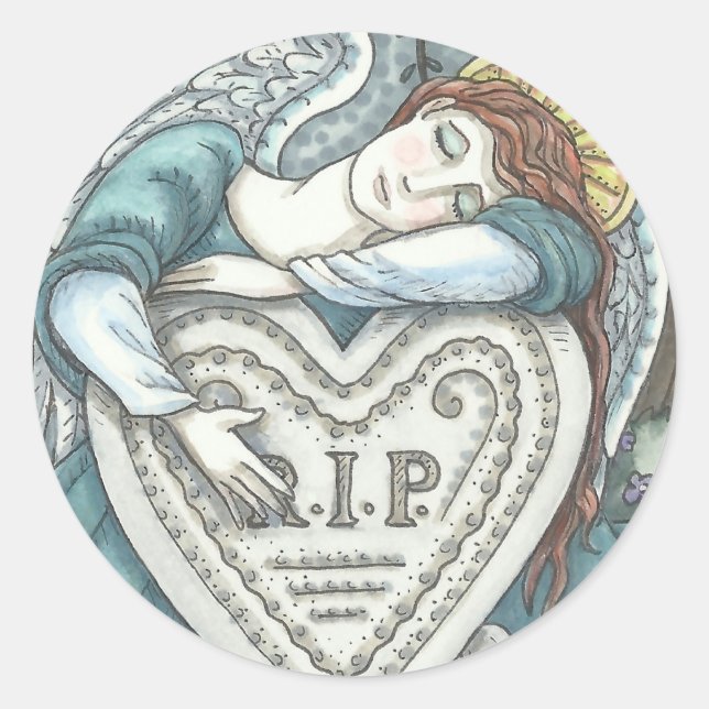 AIMER GUARDIAN ANGEL CEMETERY STICKERS Rnd SHEET (Devant)