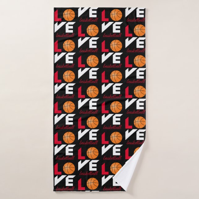 Aimer le basket-ball (Serviette de bain)