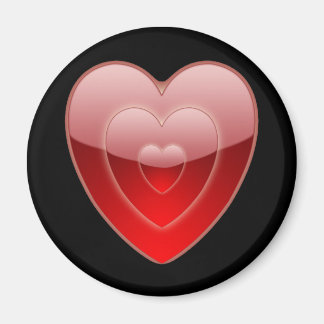 Aimer le coeur Magnet noir