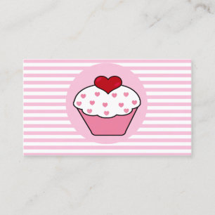 Aimer les cartes de visite de cupcake