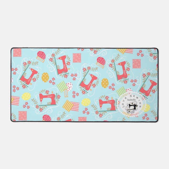 Aimer Machine à coudre Blue Desk Mat (Recto)