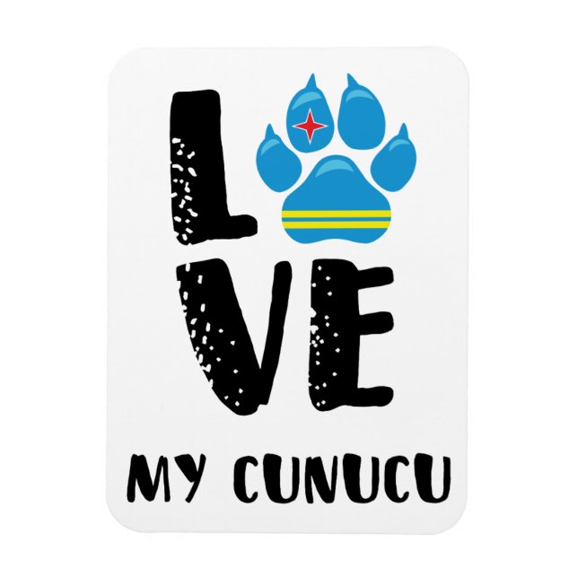 AIMER MON CUNUCU (lettres noires) - Magnet (Vertical)