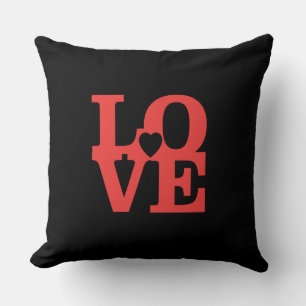 AIMER Oreiller à lancer du coeur rouge