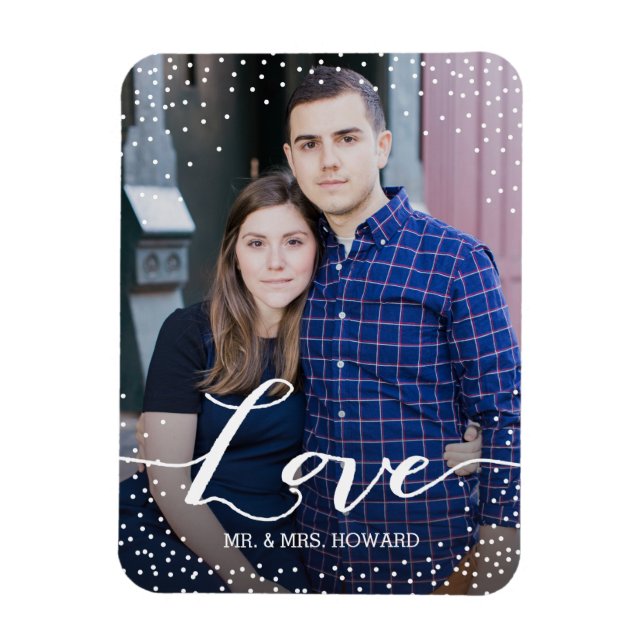 Aimer personnalisé Magnet photo Mariage (Vertical)