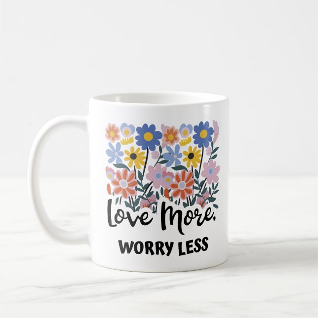 Aimer Plus De Mug Floral (Gauche)