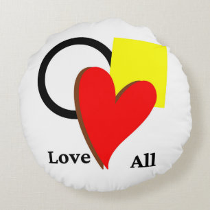 Aimer toutes les formes et les couleurs Coussin ro