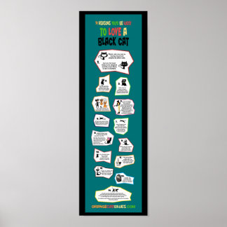 Aimer un chat noir Remise minuscule affiche infogr