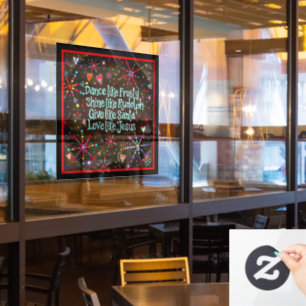 Aimez comme Jésus ! Autocollant pour fenêtre «Insp