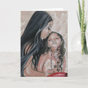 Aimez la carte de sirène et d'enfant