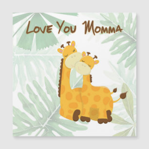 Aimez Maman Deux Giraffes Magnet de la fête des mè