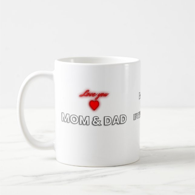 Aimez maman et papa Mug | Appréciation familiale (Gauche)