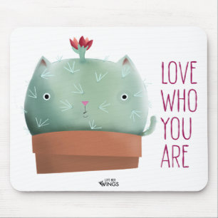 Aimez qui vous êtes Cactus Cat — Tapis de souris