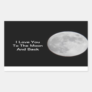Aimez U aux autocollants arrières de la lune N