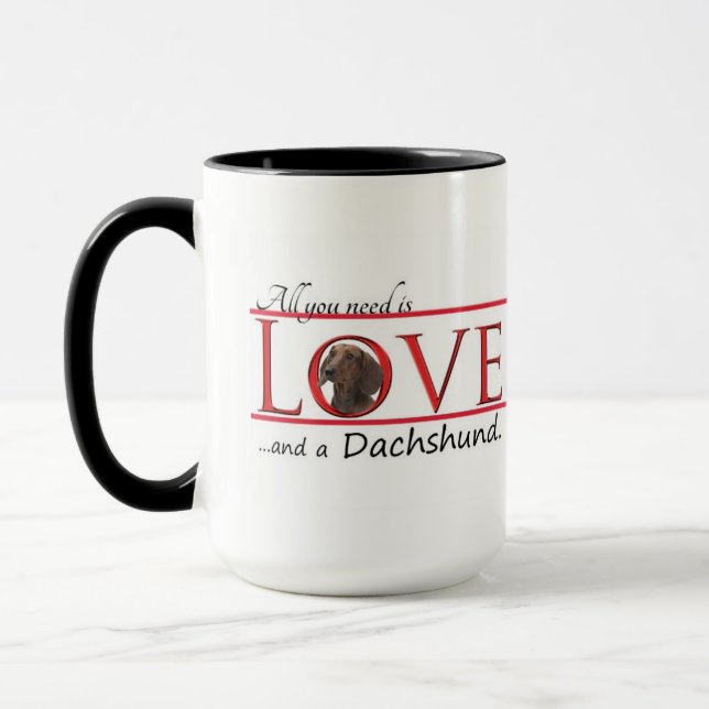 Aimez un Dachshund Mug (Gauche)