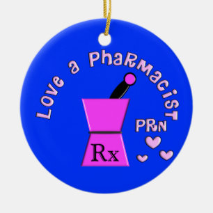 Aimez un ornement de Noël du pharmacien PRN