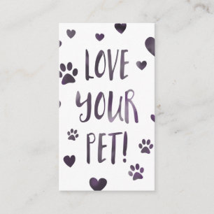 aimez votre bokeh de carte de timbre d'animal