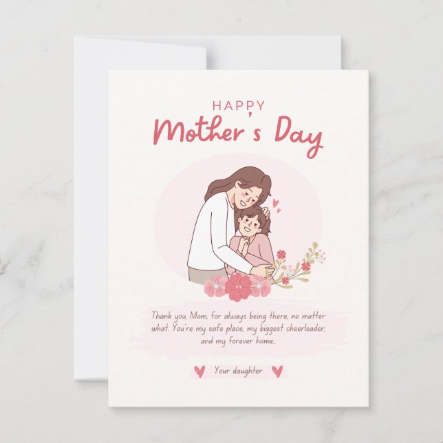 Aimez votre carte de voeux maman | Carte de fête d (Devant)