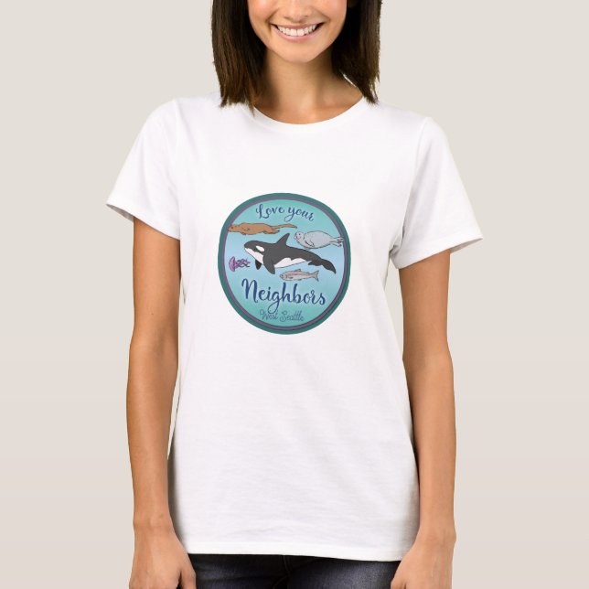 Aimez votre T-shirt occidental de Seattle de (Devant)