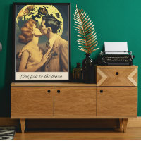 Aimez-vous à la lune, affiche de voyage personnali