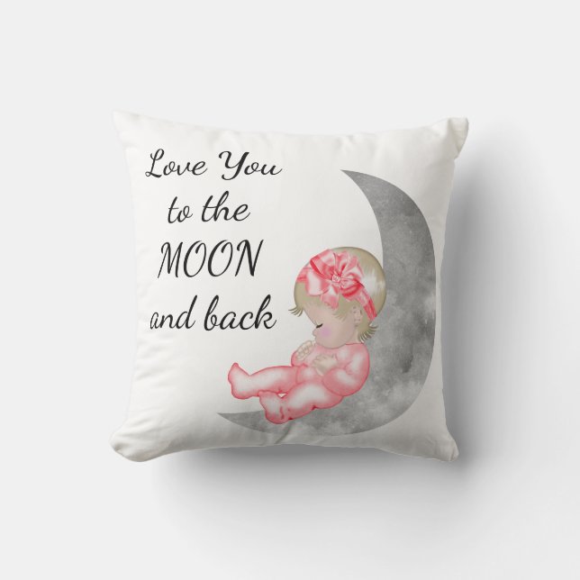 Aimez-vous à la lune et au coussin arrière de bébé (Recto)