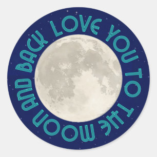 Aimez-vous à la lune et aux autocollants arrière