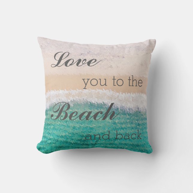 Aimez-vous au coussin extérieur de plage et de dos (Recto)