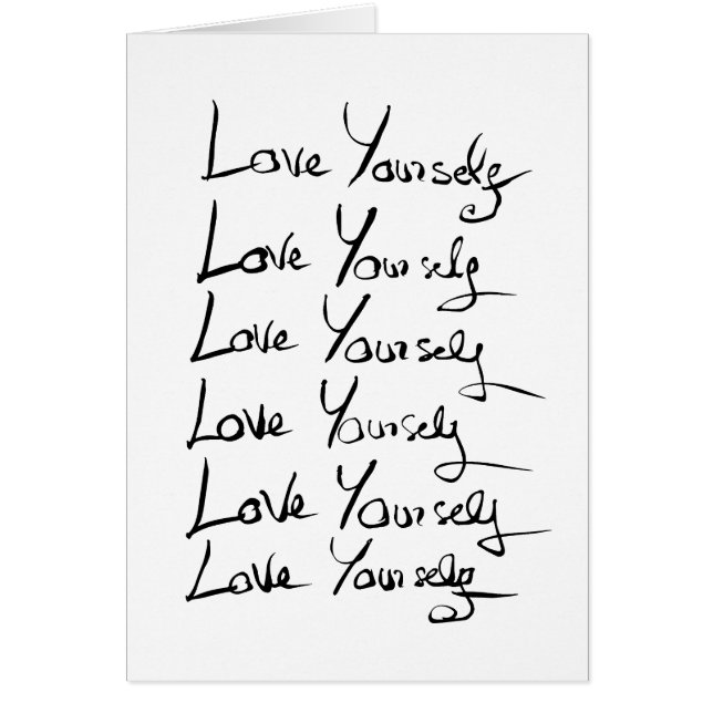 Aimez-vous ! Citation calligraphie motivationnelle (Devant)