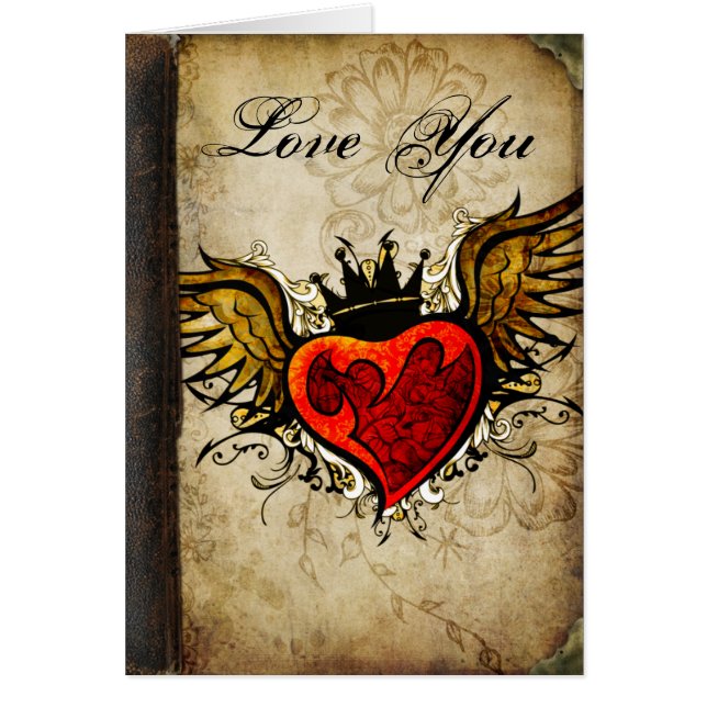 "Aimez-vous" coeur à ailes par tatouage urbain (Devant)