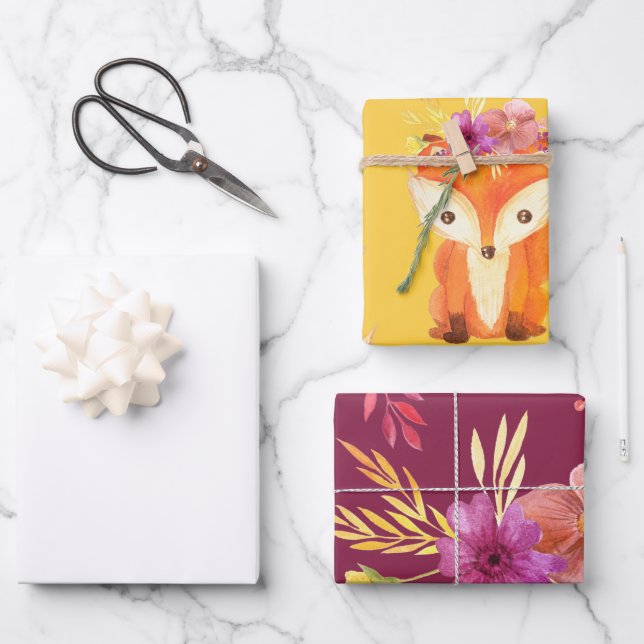 Aimez-vous Fur-Ever Fox Envelopper feuilles de pap (Recto)