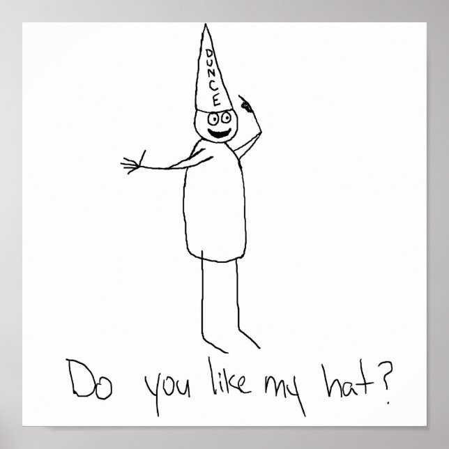 Aimez-vous mon Poster Casquette Dunce (Devant)