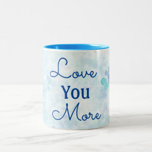 Aimez-vous Plus de bulles Aquarelle Bleue Café Mug