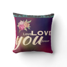 "Aimez-vous pour toujours" coussin romantique avec