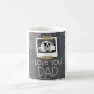 Aimez-vous, tasse grise de photo de chien chinée