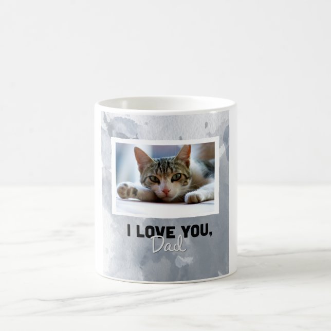 Aimez-vous tasse grise faite sur commande de photo (Centre)