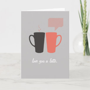 "Aimez-vous un Latte." Carte de voeux