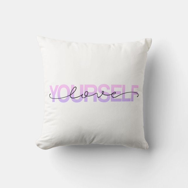 Aimez-vous Valentine Calligraphie | Coussin décora (Recto)