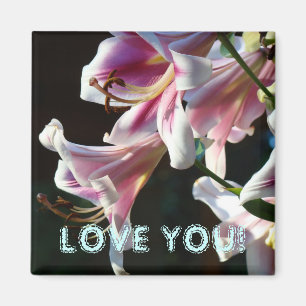 Aimons-nous ! aimant Fleurs de Lys Roses Estivales