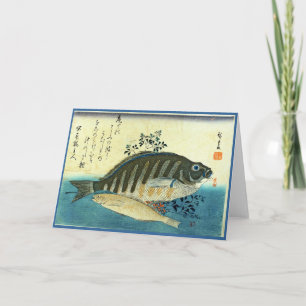 Ainame & Shima-hata - Hiroshige's Japanese Fish Card