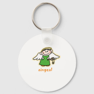 aingeal (little angel in Irish) Keychain