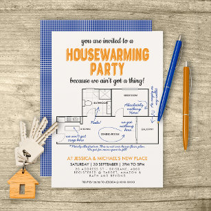 Ain't Got A Thing Funny Housewarming Party Invitation