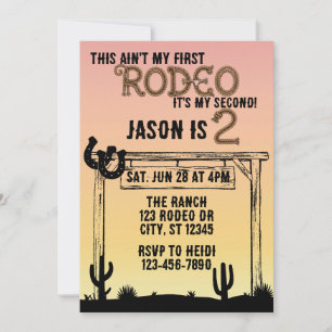 Ain't My First Rodeo, 2nd Western Birthday Invitation