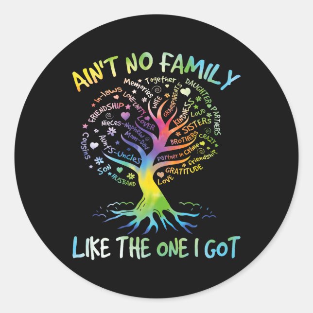 Ain't No Family Like The One I Got Matching Family Classic Round Sticker (Front)
